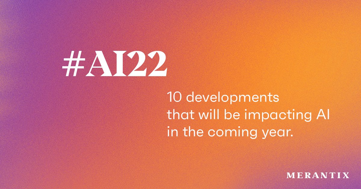 What lies ahead for #ArtificialIntelligence? Over the coming weeks we will be publishing what we have found to be the 10 most impactful AI developments in the near future! #AI22 @rasmusrothe @jsotterbach