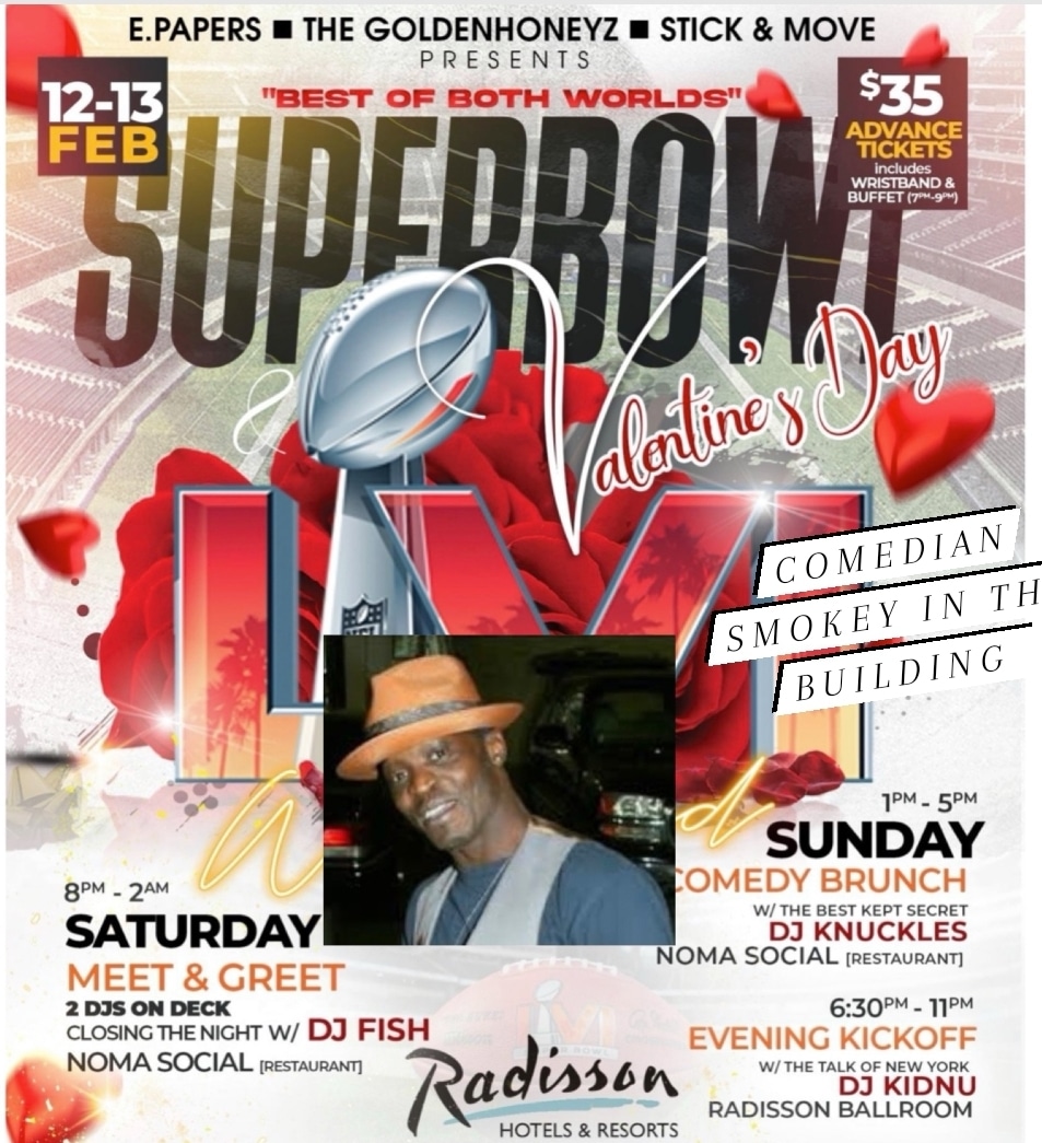 epapers63's tweet photo. FEBRUARY 12TH-13TH 
RADISSON HOTEL 
NEW ROCHELLE 
COMEDIAN SMOKEY SUAREZ IS IN THE BUILDING FOR OUR COMEDY BRUNCH  !!!
CONTACT ME ASAP 
FOR TICKETS  !!! https://t.co/Dnxgf0GSrM