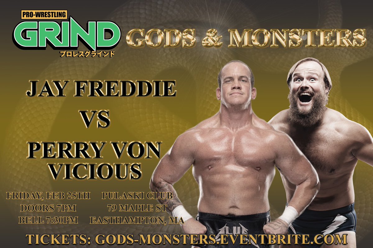 The Best of The Best come head to head when Jay Freddie collides with Perry Von Vicious! Can the Blue Thunder defeat the Human Monster Truck or will Perry get back on course at #GodsAndMonsters ? 🎟: gods-monsters.eventbrite.com