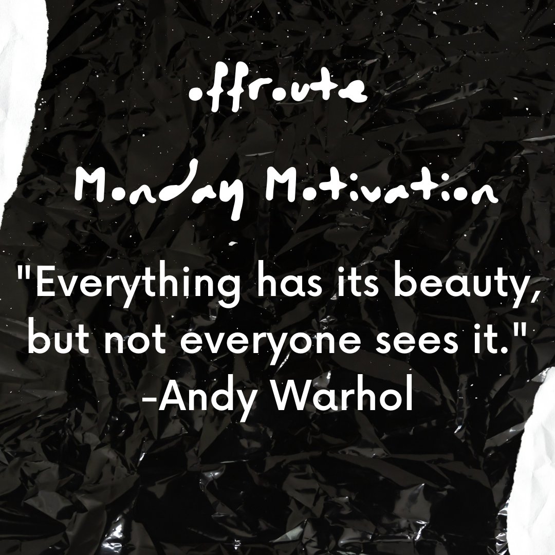 OffrouteArt's tweet photo. #MondayMotivation "Everything has its beauty, but not everyone sees it."- Andy Warhol
Your art is not meant to be understood by everyone, and that's okay! https://t.co/rcgucELqOd