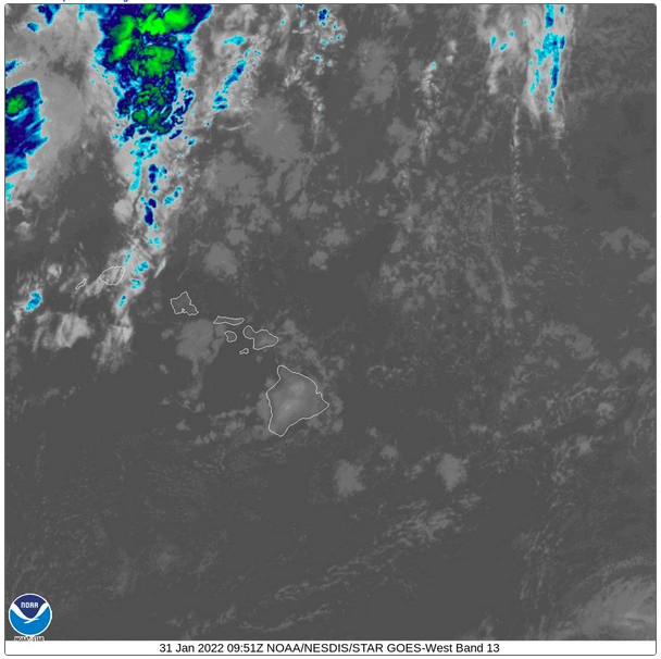 STATE OF HAWAII LIVE NOAA RADAR &amp; SATELLITE INFRARED LOOP
MONDAY, JANUARY 31ST ssd.noaa.gov/goes/west/hi/f… #maui #hawaii #hawaiiweather #mauicounty #surf #kitesurfing #surffoiling #windsurfing #kiteboarding #foilsurf #surfing #hydrofoiling #oahu #kauai #bigisland #niihau