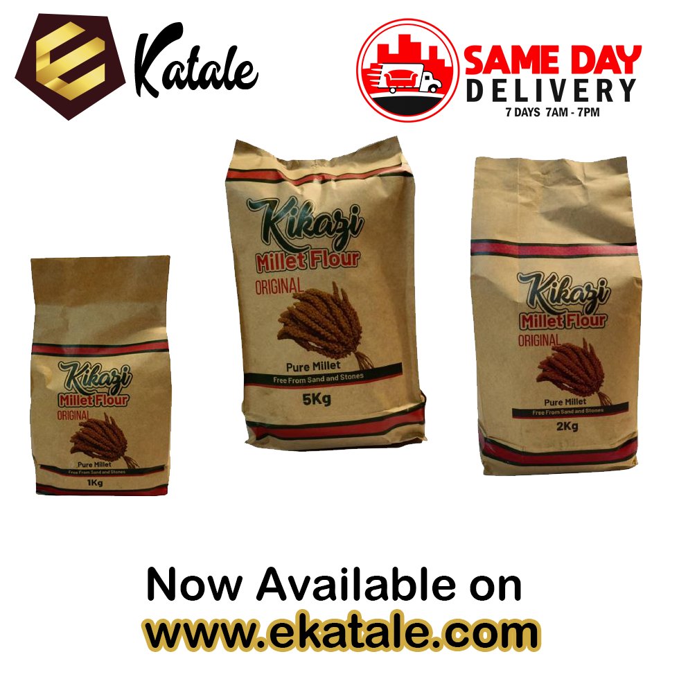 ekatale1's tweet photo. Now you can get #KikaziMilletFlour on @ekatale1 

Kikazi Millet Flour is healthy and has all the nutritious benefits for the body.

Its available in 1kg , 2kg and 5kg. 

Visit https://t.co/vDXBXwKtpq to order and get it delivered on the same day https://t.co/2rRixCZXUZ