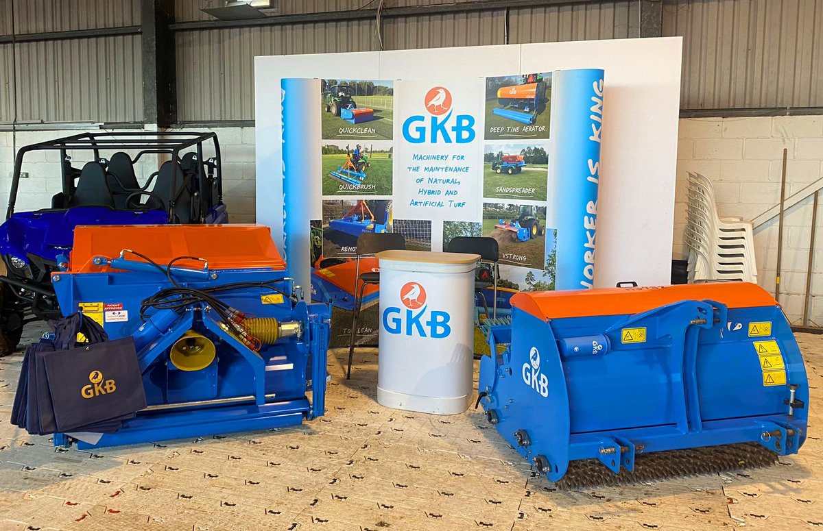 GKBmachines's tweet photo. Good morning from The Doe Show! 👋 

We're all set up, with a selection of machinery on show both in the indoor &amp; outdoor zones, here at @ErnestDoeSons HQ in Ulting! The GKB team are on hand as ever, and are looking forward to a busy few days! #DoeShow2022 https://t.co/86JEsWJZPZ