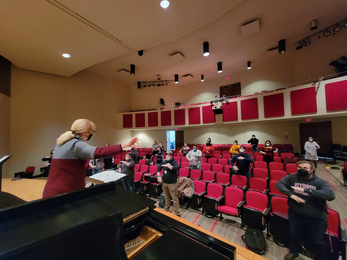 otterchoirs's tweet photo. We are in week 4 of Otterbein's spring semester! Concert choir is working on learning sign language to accompany our performance of Ain't No Grave Can Hold My Body Down. Join us February 20th at 7:00 P.M. to hear this and other works by CC, CS, VO, and OS. https://t.co/6OceBxMZZ7