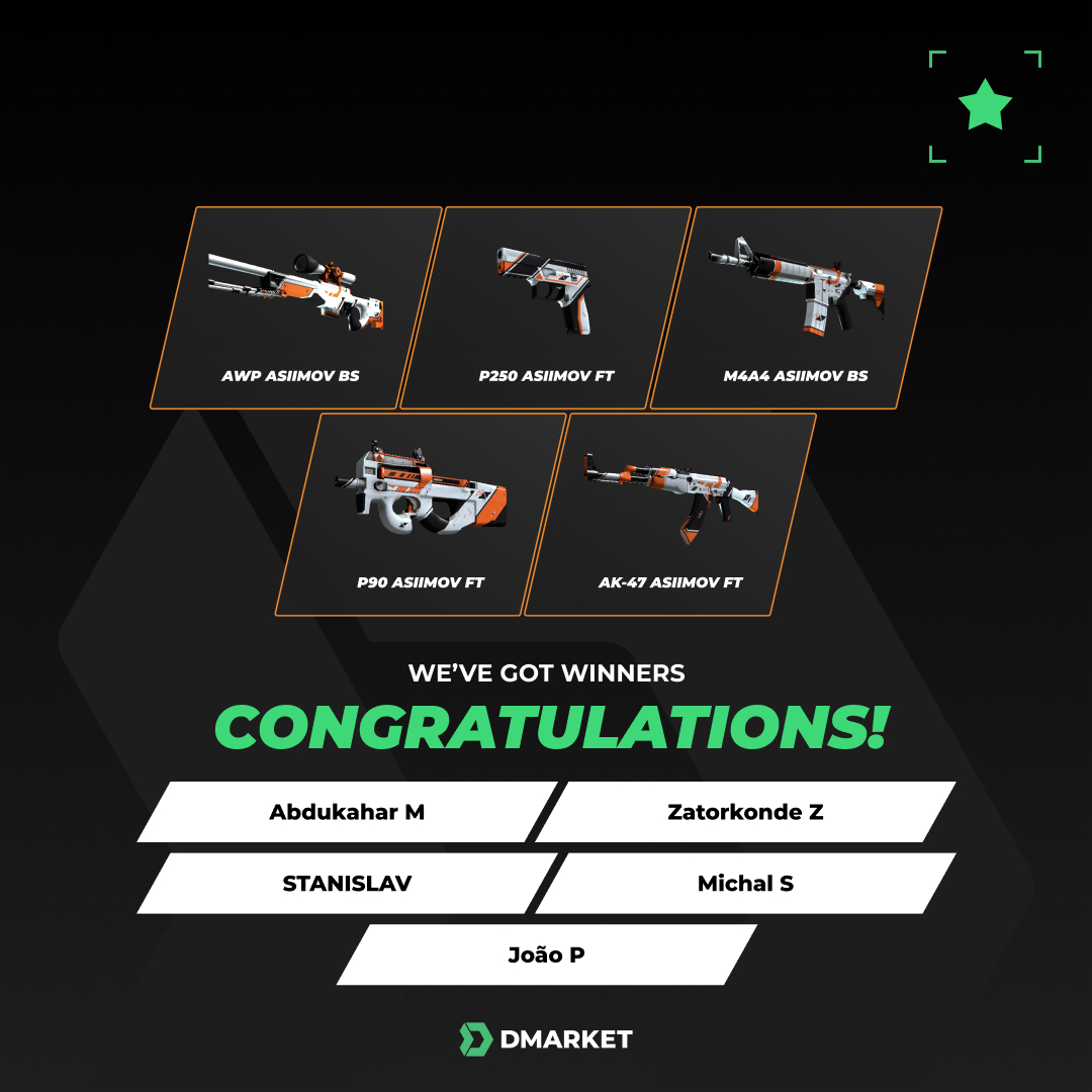 How about a bloody red set of CS:GO skins for free? 1 winner - 3 skins. Participate now, everyone can win 👉🏻 dmarket.com/blog/skins-giv… 

Also, we’ve already chosen 5 winners of the last week’s giveaway. Congratulations to the lucky ones 👉🏻 gleam.io/3tJIw/giveaway…