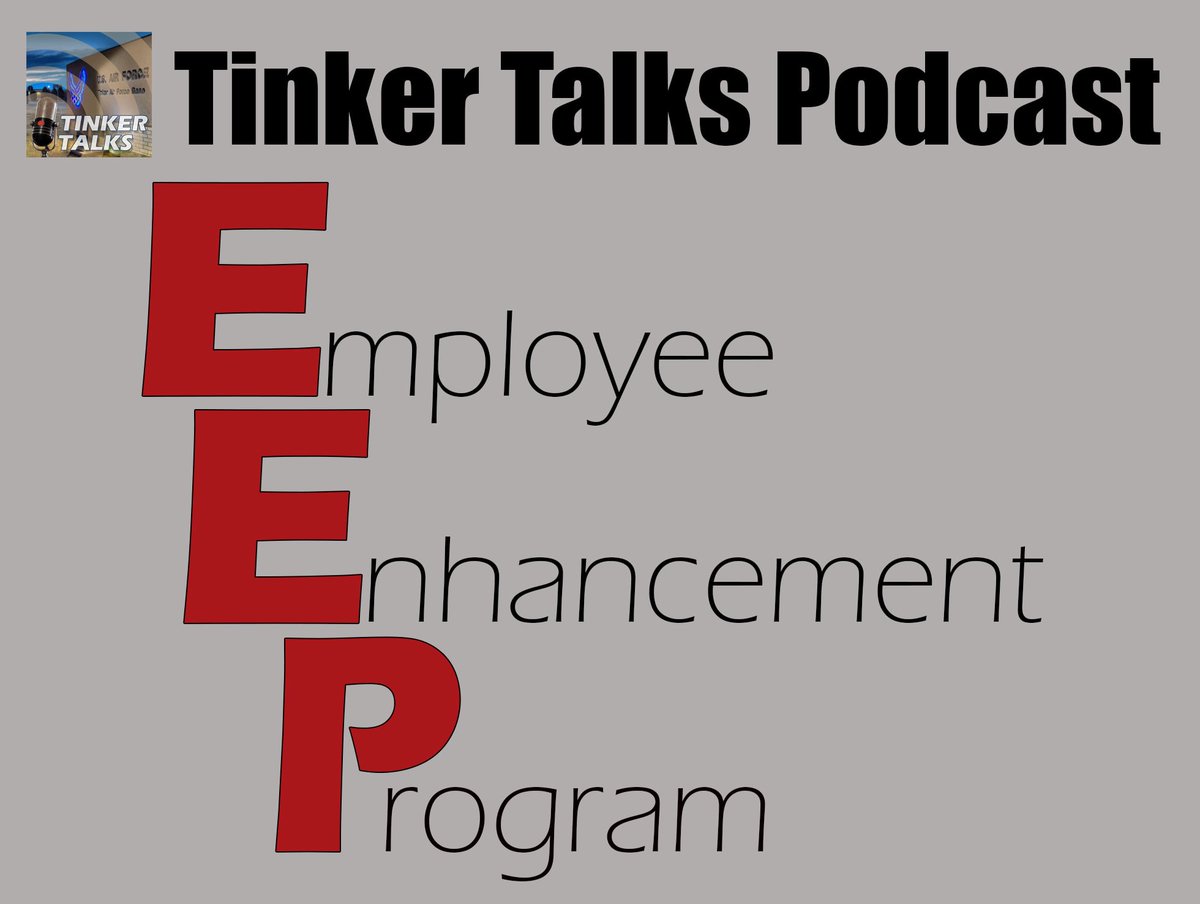 Team_Tinker's tweet image. Did you know EEP is now accepting applications? Find out more about the #EmployeeEnhancementProgram on this episode of #TinkerTalks with program manager, Wakita Oliver, and recent graduate, Josh Butler. 
Tune in on Apple Podcasts, Spotify, or visit: dvidshub.net/.../tinker-tal…...