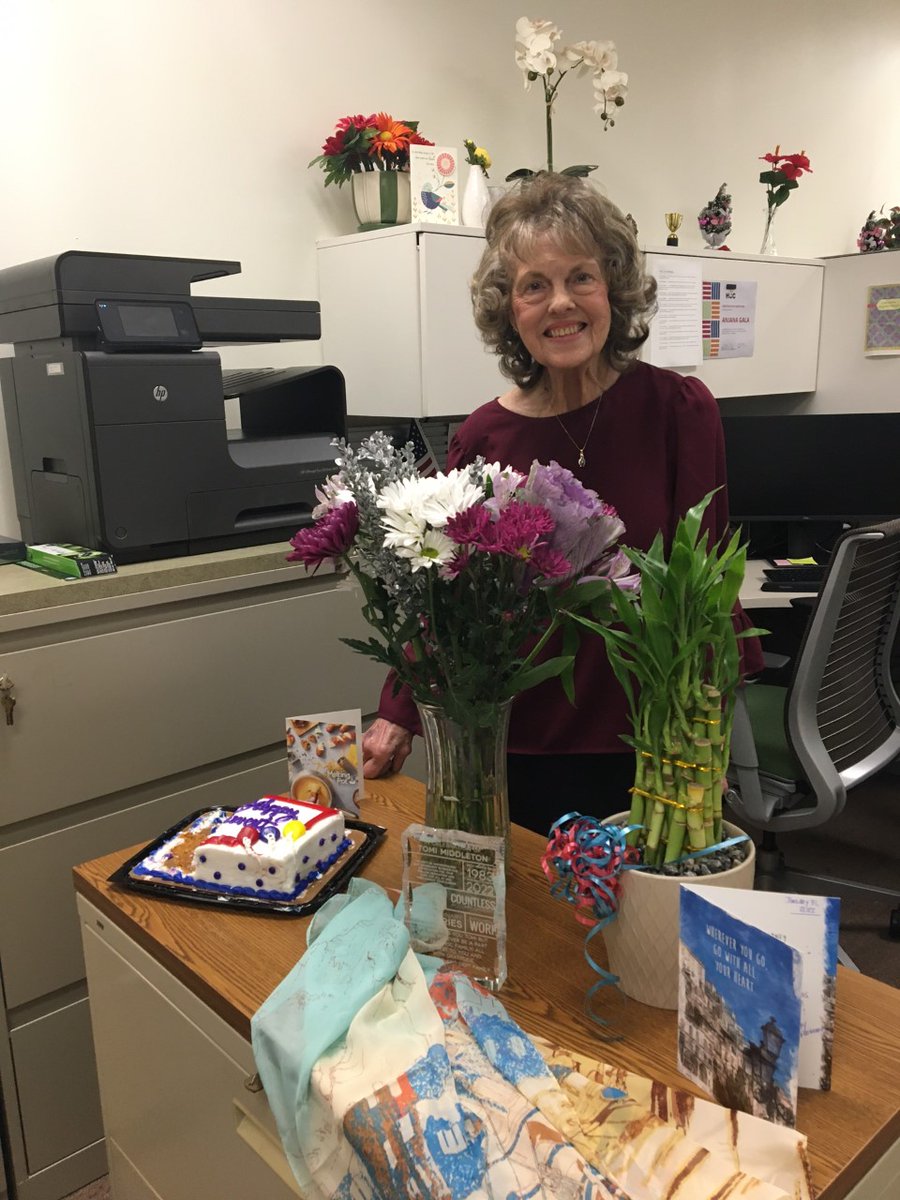 HCCAnthGeog's tweet photo. After 40 years of diligent, professional, caring, generous service to HCC, our own Tomi Middleton is retiring. Today we celebrate her extraordinary service and wish her the best in her new journey. We love you Tomi!
#geography #anthropology #retirement https://t.co/czbZFlNRLQ