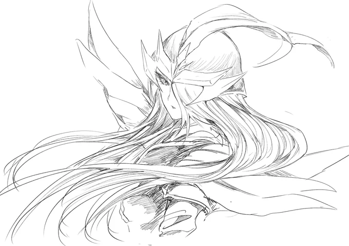 長髪描きたい気分だったので手癖全開マッハさん 