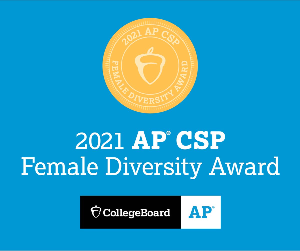 We are proud to announce that for the second year in a row, MNTHS has been honored to receive The College Board AP® Computer Science Female Diversity Award, which recognizes schools that are closing the gender gap and expanding young women's access to computer science coursework!