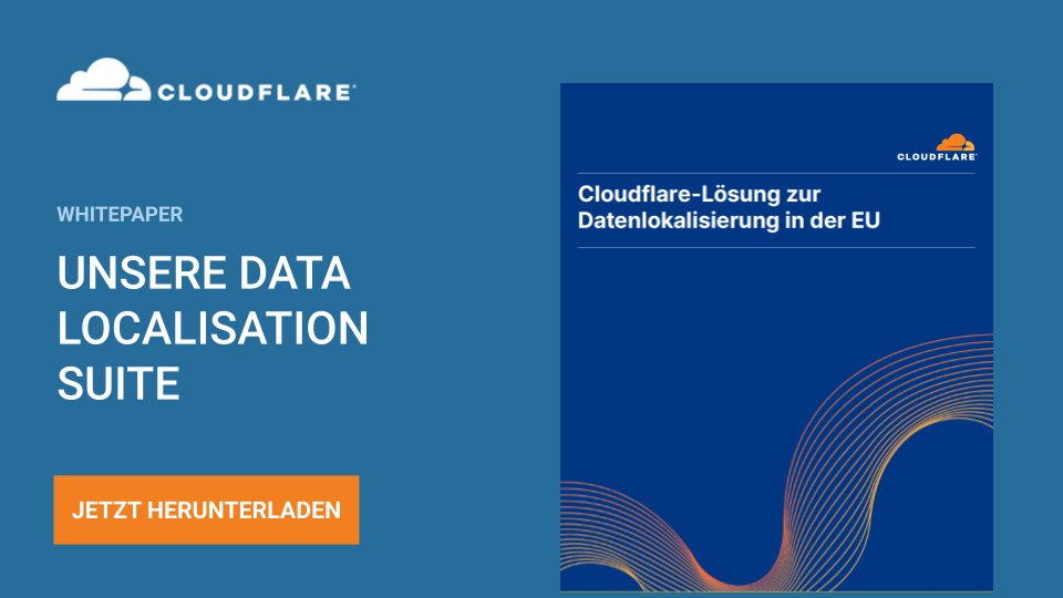Cloudflare unterstützt Kunden bei der Einhaltung ihrer Verpflichtungen zur Aufbewahrung personenbezogener Daten in der EU. Jetzt mehr erfahren: cfl.re/3KVbsbT