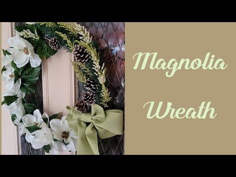 Magnolia Wreath This beautiful, elegant, magnolia wreath is a great post-holiday winter wreath that can help you welcome in the spring. The best thing is that I made it for only $3.75. youtube.com/watch?v=OegUvv…
