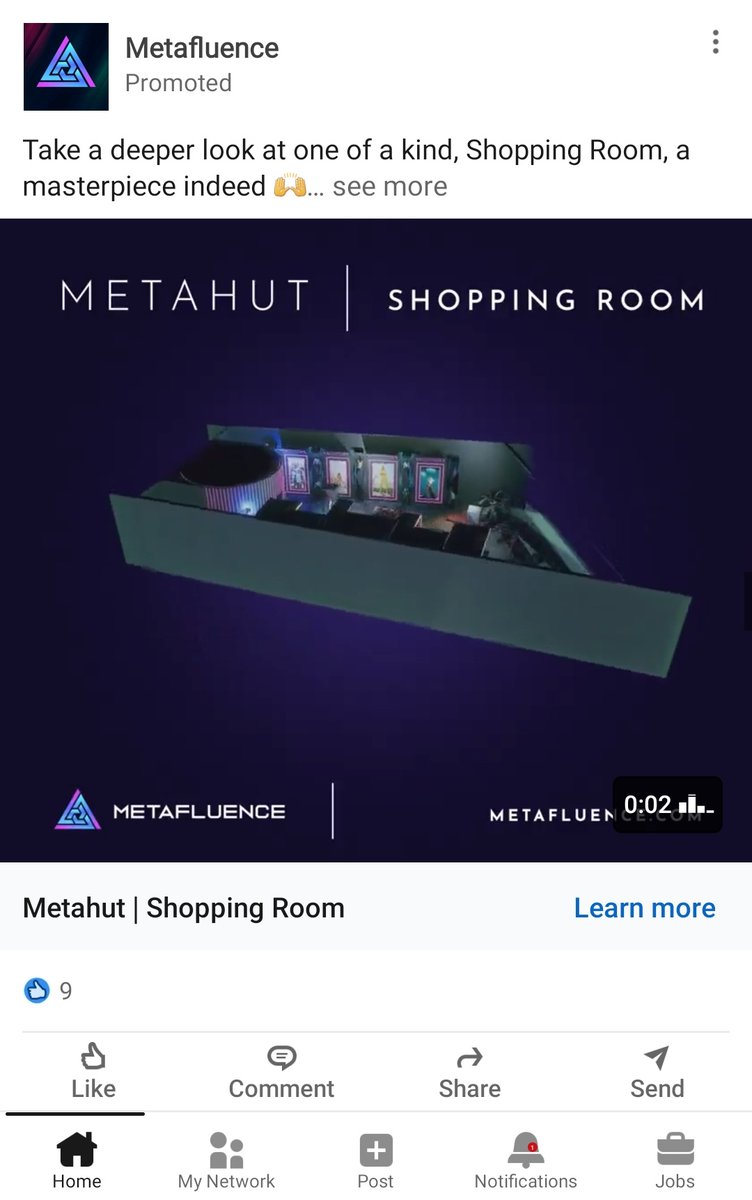 Yatırım yaptığın bir projenin reklamını LinkedIn de görmek mutluluk verici birşey 😁 demekki team çalışıyor. 👏👏👏

I saw metafulence advertisement on LinkedIn which is so good to see the team is on working 👏👏👏

 #METAFLUENCE #bluezilla