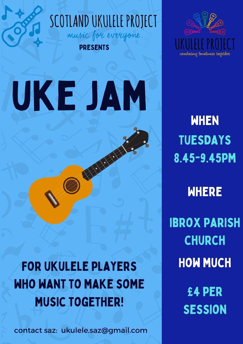 UkeScot's tweet image. Glaswegians and beyond. Please join us tomorrow night for a jam session and all round great banter. All RTs are most welcome. #UkeCanDoIt