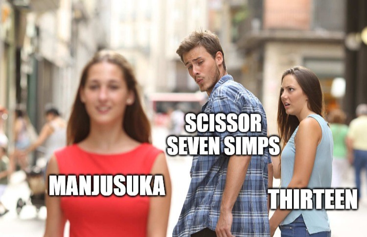 So this came across our desk today. 🤔😅

#ScissorSeven #Meme #ThirteenForever #TeamManjusuka #TeamThirteen