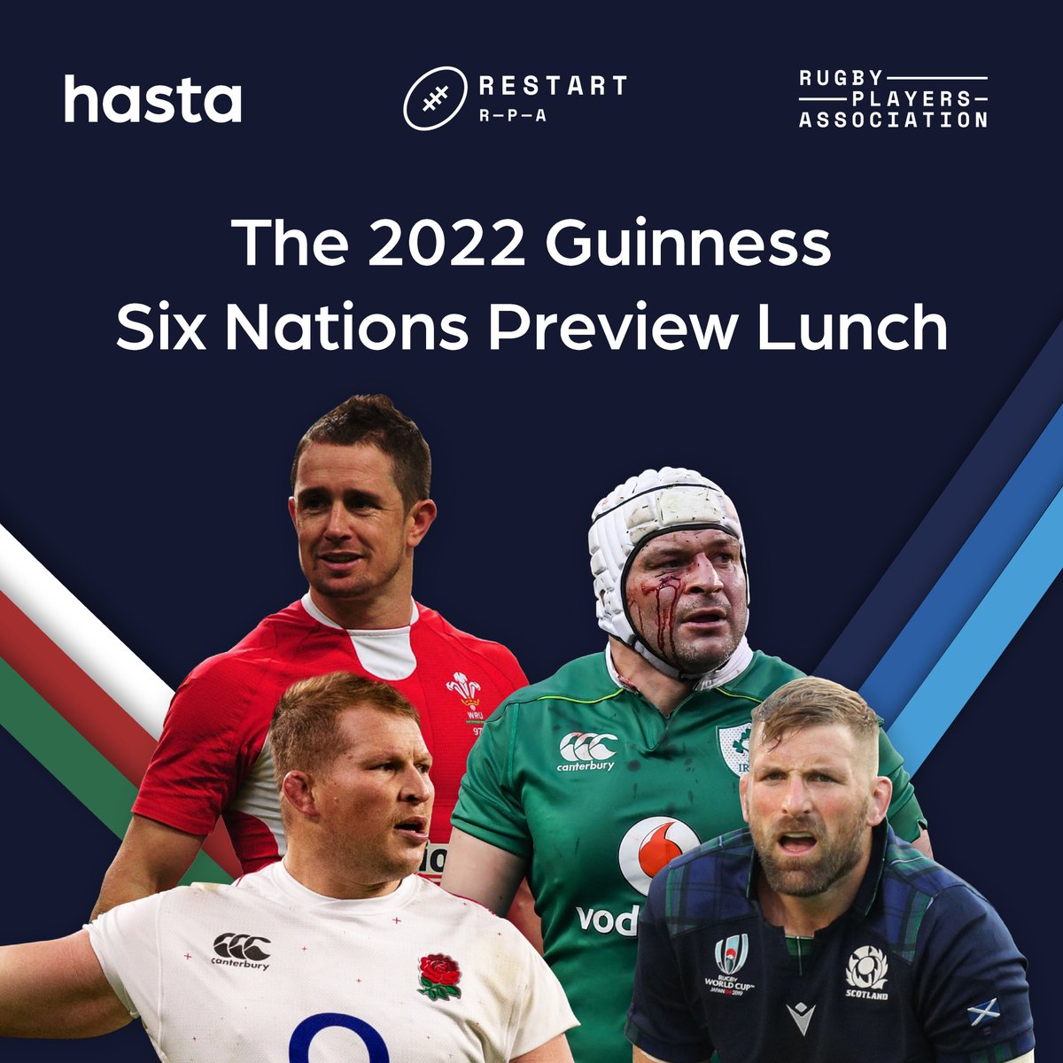 Delighted to announce rugby legends @RoryBest2 OBE, @ShaneWilliams11 MBE, @johnbarc86 and @DylanHartley will be joining us at The Londoner on Wednesday alongside our charity partners @theRPA and @RestartRugby for the Six Nations Preview Lunch.