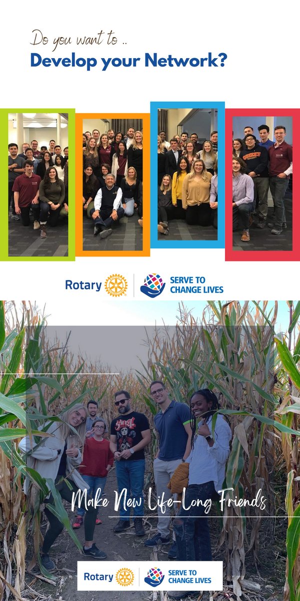 RCKingston_ON's tweet photo. Are you looking to develop your network and meet new people from all around the world? Rotary and Rotaract provides the opportunity to meet a diverse group of people and build connections!
#RotaryInternational
#Rotary
#RotaryDistrict7040
#Rotaract
#WhyJoinRotary
#ygk https://t.co/jxJ4pXzJs3