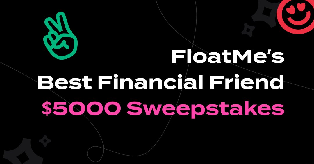 🎉Sweepstakes Alert! To celebrate the launch of the new FloatMe brand, we're giving our pals the chance to win $5k! Enter here: rb.gy/5vqr2m #FloatMe #FloatMe5KSweeps