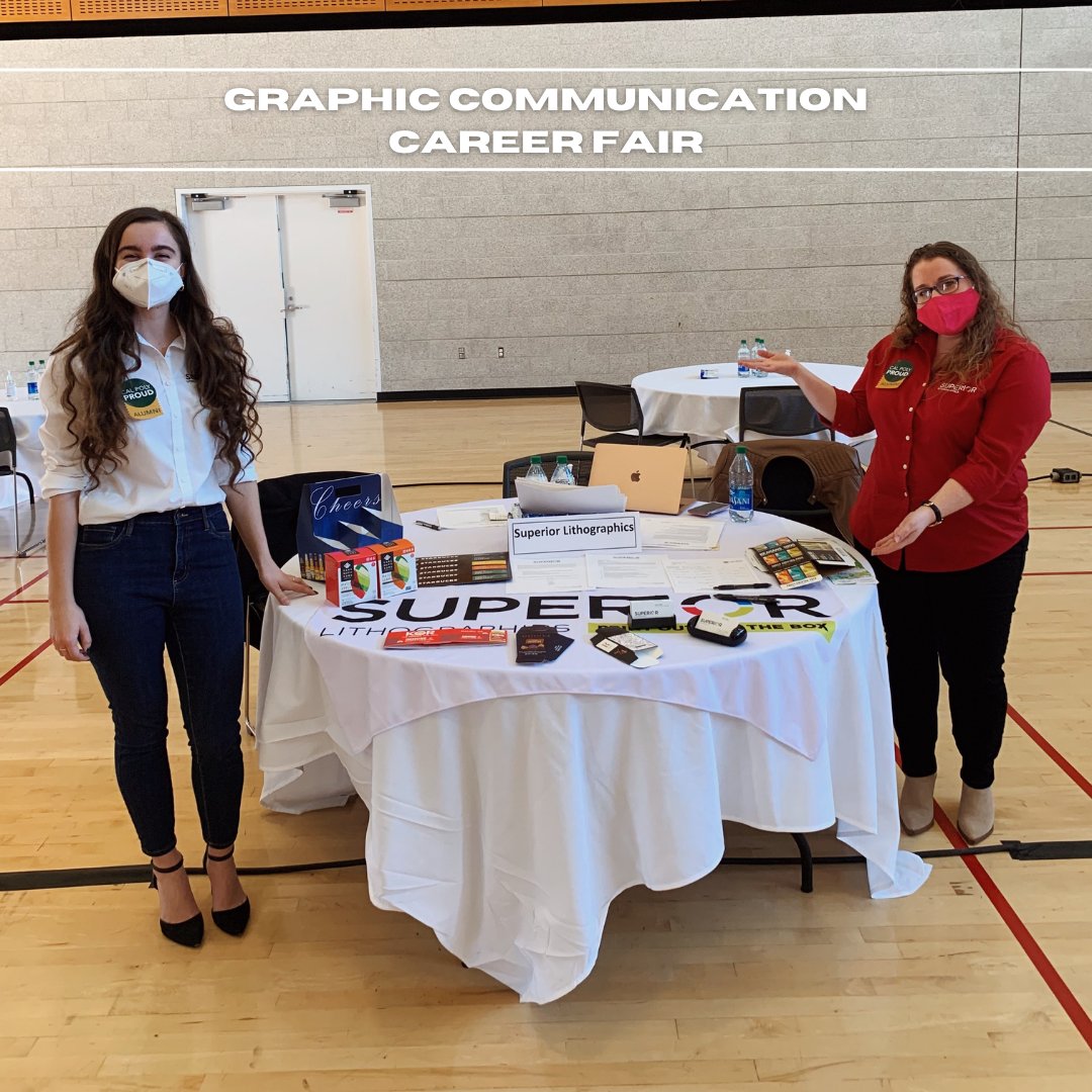SLithographics's tweet photo. This past week Superior was represented at Cal Poly San Luis Obispo through their Graphic Communication Career Fair! #grc #suplitho #printoutsidethebox #careerfair @calpolygrc https://t.co/5HgILjgG1H