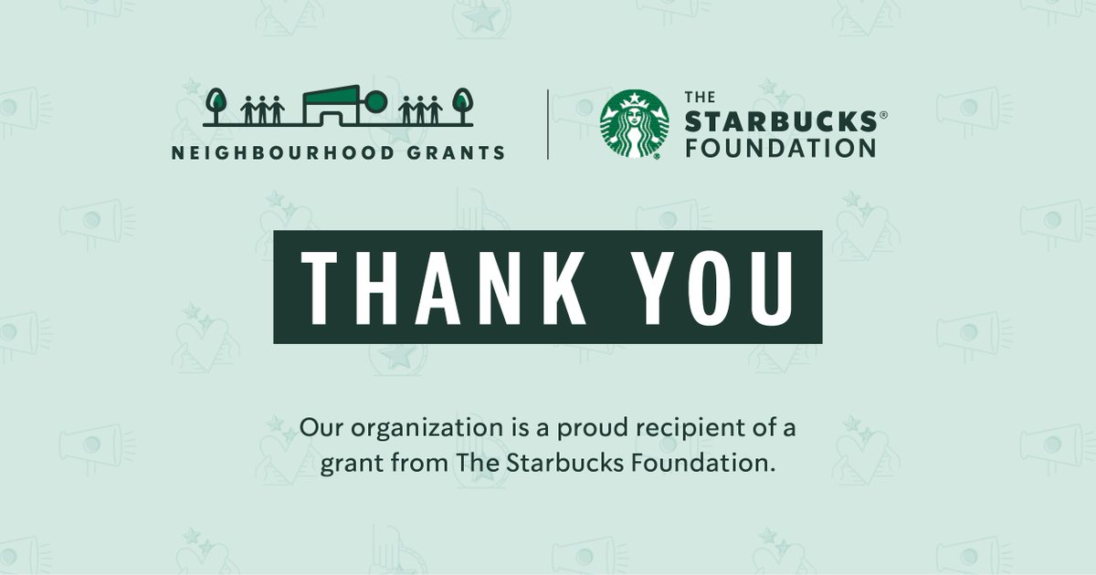 We are excited to be a recipient of a Starbucks Foundation Neighbourhood Grant! Thanks to Starbucks partners (employees) and The @Starbucks Foundation for recognizing how we are making our community stronger. #NeighborhoodGrants #StarbucksFoundation
@StarbucksNews
@BGCCAN