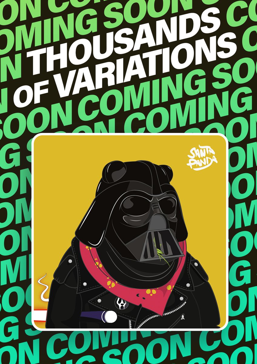 santapandanft's tweet photo. THE FORCE WILL STRONG WITH YOU! COMING SOON!
@opensea"#NFTCommunity #panda #DarthVader #StarWars #NFTs https://t.co/NLLkVxnOKf