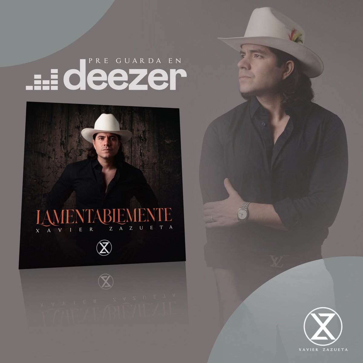 XavierZOficial's tweet photo. Bonito inicio de semana para todos 🤠 ya pueden pre guardar mi sencillo #Lamentableme nte en @Deezer @deezerlatino 👌🏻 estreno 11 de febrero 2022 les comparto el link https://t.co/mWesvah6oZ #xavierzazueta @_Oplaai #oplaai https://t.co/LxlWx5uT5l