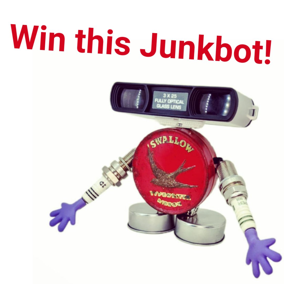 junk_bots's tweet photo. #Competion. #Win this #JunkBot! On Feb 7th I'll pick random winner from those that have Followed/Retweeted the #Giveaway (UK only)
Good luck and don't forget to check out my other bots at https://t.co/GAHUZ3tw1W
#HandmadeHour #vintage #etsy #Robot #steampunk #upcycled #ukgiftam https://t.co/C8Z6o3FGJa