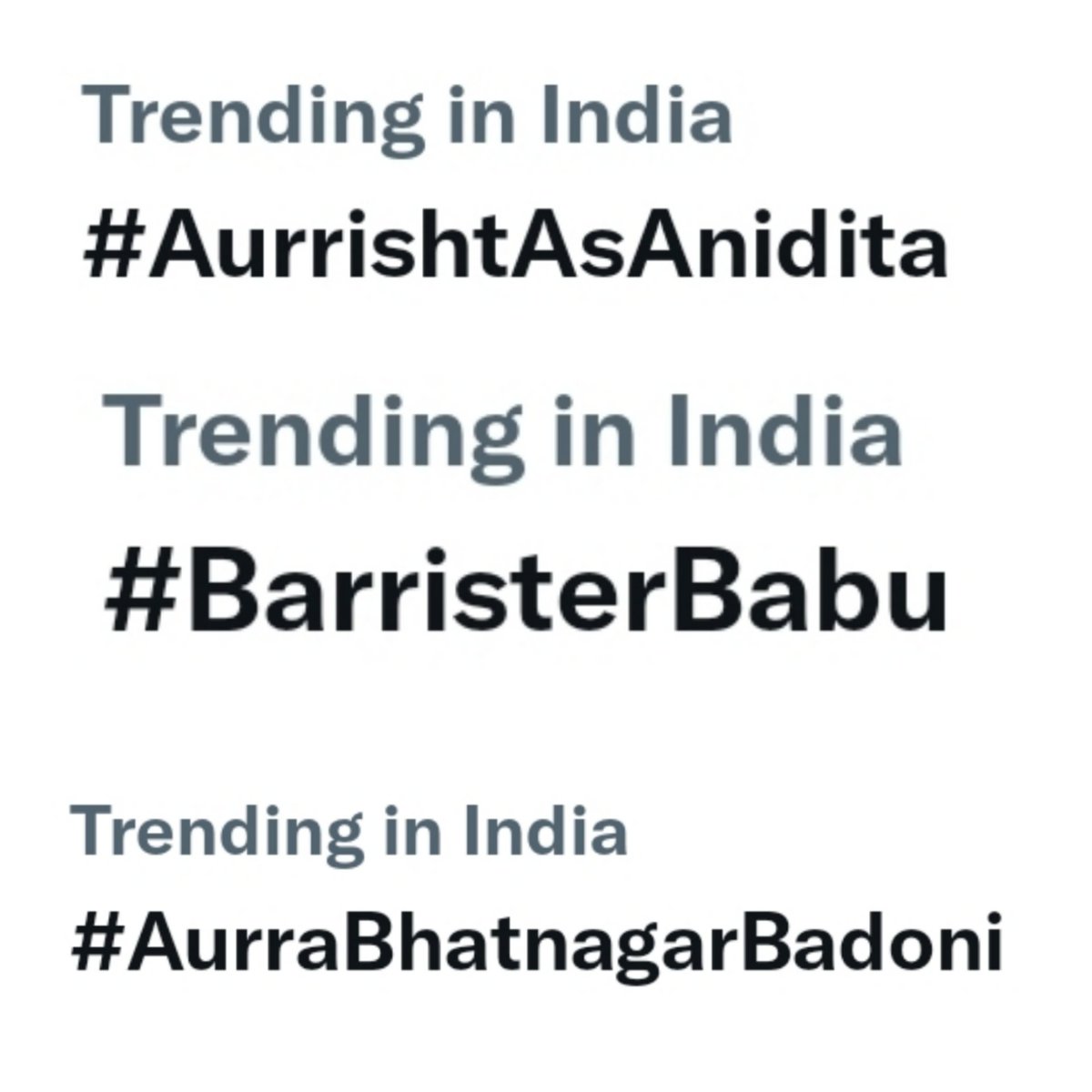 It's trending! 😭❤️
#BarristerBabu #AurrishtAsAnidita