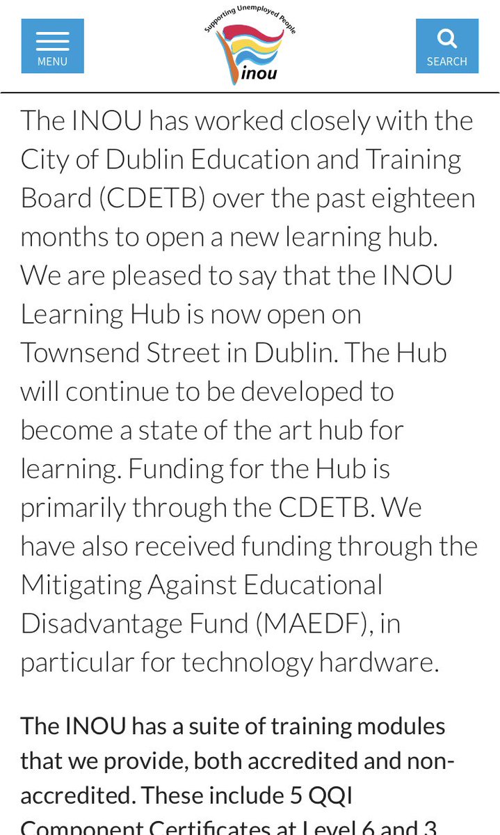 DrNiamhOReilly's tweet photo. ⭐️Great to see @INOUIreland establish a new Learning Hub - Inner City Dublin, in collaboration with @CDETBAdultEd.
Responding to local need &amp; enabling blended learning through #MAEDF for technology support @SOLASFET #CEN https://t.co/vZUT4TaVOl
