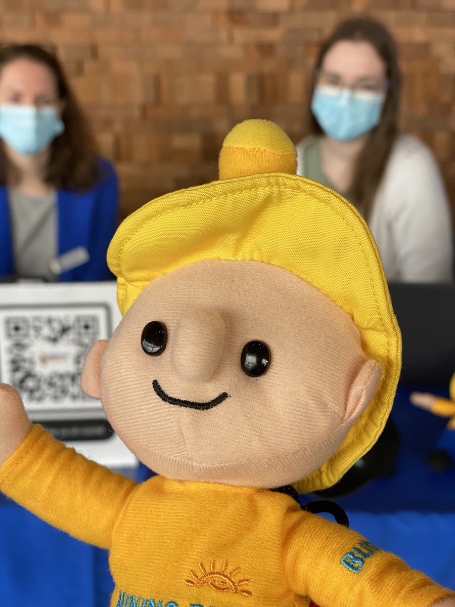 sjmuir's tweet image. @AME_BC Roundup 2022 is underway, in person and online. I’ve already picked up my Buddy for #miningformiracles - a great cause - from Lindsay and Carissa, and paused for panning tips from Yukon Dan.