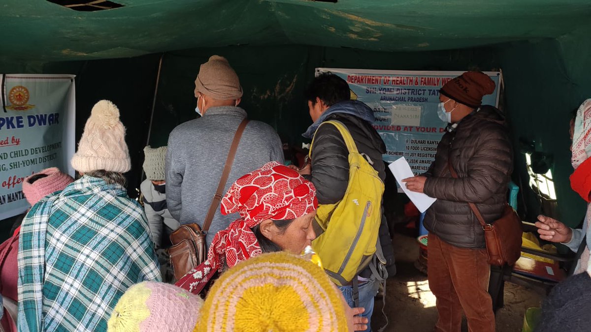 Dulom_K's tweet photo. Last Village of Arunachal pradesh, India, Namasiba during #Sarkaraapkedwar at Monigong Circle https://t.co/g0TLGLLf50
