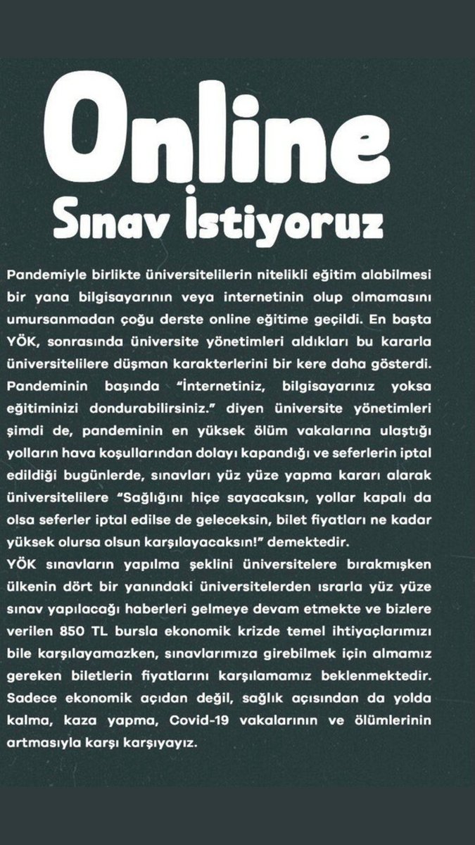 #butunlemeyionlineistiyoruz

<a href="/LeventSAHIN_IU/">Levent ŞAHİN, Prof. Dr.</a> <a href="/istanbuledutr/">İÜ</a> <a href="/acikveuzaktan/">İstanbul Üniversitesi AUZEF</a>

<a href="/rektorcomakli/">Ömer Çomaklı</a> <a href="/ErdemKCD/">Erdem KOCADAĞISTAN</a> <a href="/ATA_AOF/">ATA_AÖF</a>
Hastalık ve öğrencinin ÇİLE ÇEKMESİNE SEBEP OLMAYIN.

ONLİNE        ONLİNE