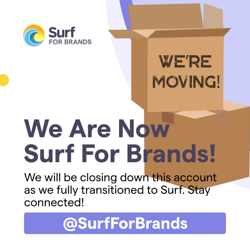 socialrank's tweet photo. This is not goodbye! ❌ 👋

SocialRank has rebranded to Surf, and as a result, this account will no longer be active. Don't miss a thing - Stay connected with us by following @surfforbrands