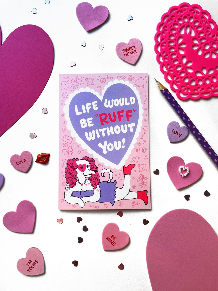 I never really tweet anymore but may as well hop on to say I made Valentine's Day cards! A pack of six + envelopes + stickers is $10 which I now think I probably priced too low! ¯\_(ツ)_/¯  siobhan-gallagher-shop.com