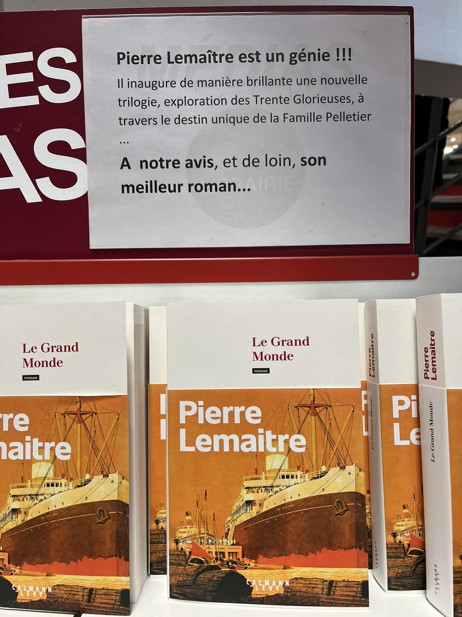 Avis libraire à #lille #pierrelemaitre <a href="/calmann_levy/">EditionsCalmann-Lévy</a>