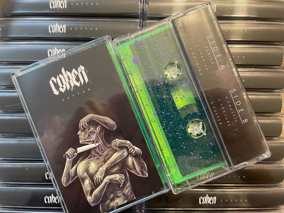 fourwordrecords's tweet photo. Incredibly excited to be able to work with @CohenNoise again for these ones. Get them while you can @: https://t.co/M5HvoINlzx
•
25 Fluorescent Green Tapes W/ Purple Splatter on A-Side https://t.co/NLfdelt8YW