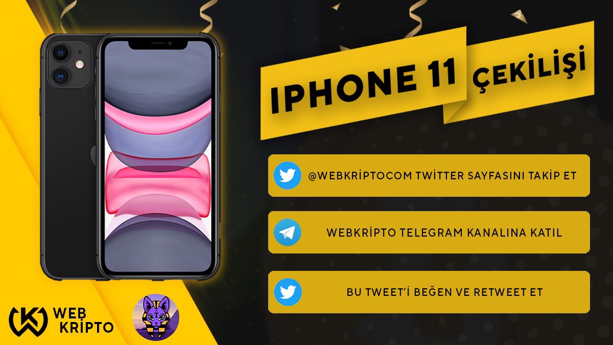 IPHONE 11 GÖNDERİYORUZ 

t.me/webkriptocom Telegramına katılıp 

@webkriptocom hesabını takip eden 1 dostuma ıphone 11 gönderiyorum 

Rtleyenler arasından seçilecektir