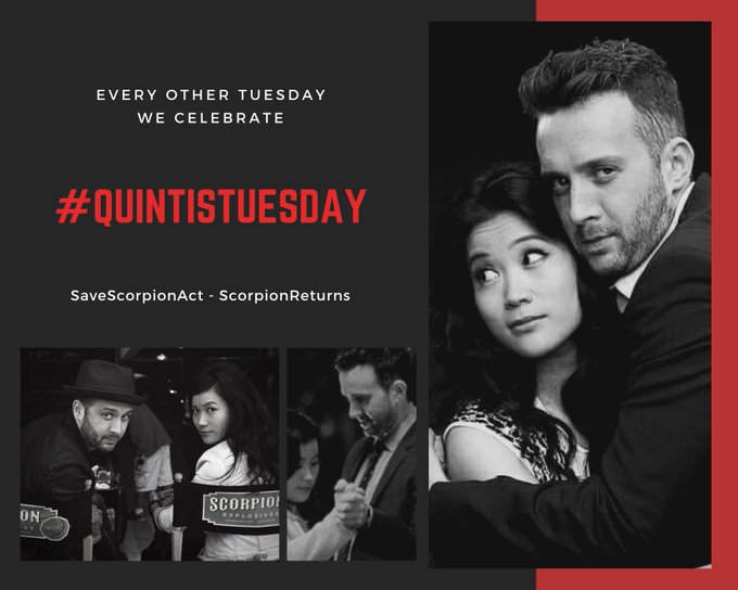 Attention #SaveScorpion Cyclone! Friendly reminder tomorrow is #QuintisTuesday! Get ready to remind <a href="/ViacomCBS/">viacomcbs</a> About this great couple and show! #NickSantora #NicholasWootton