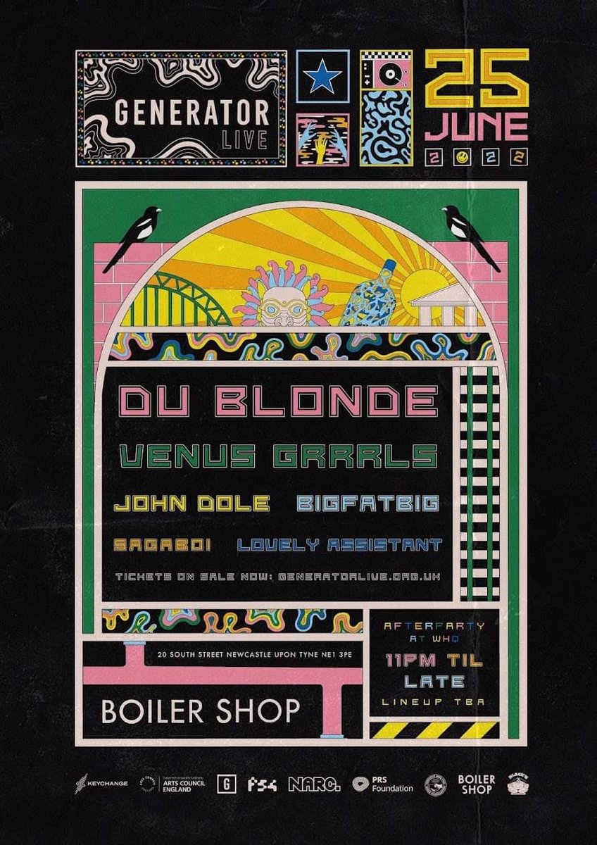 VENUSGRRRLS's tweet image. Newcastle, we are so excited to be playing @GeneratorLiveNE Festival for its debut at @boilershopncl on the 25th June ⚡️ 

Tickets on sale now! bit.ly/GenLive22