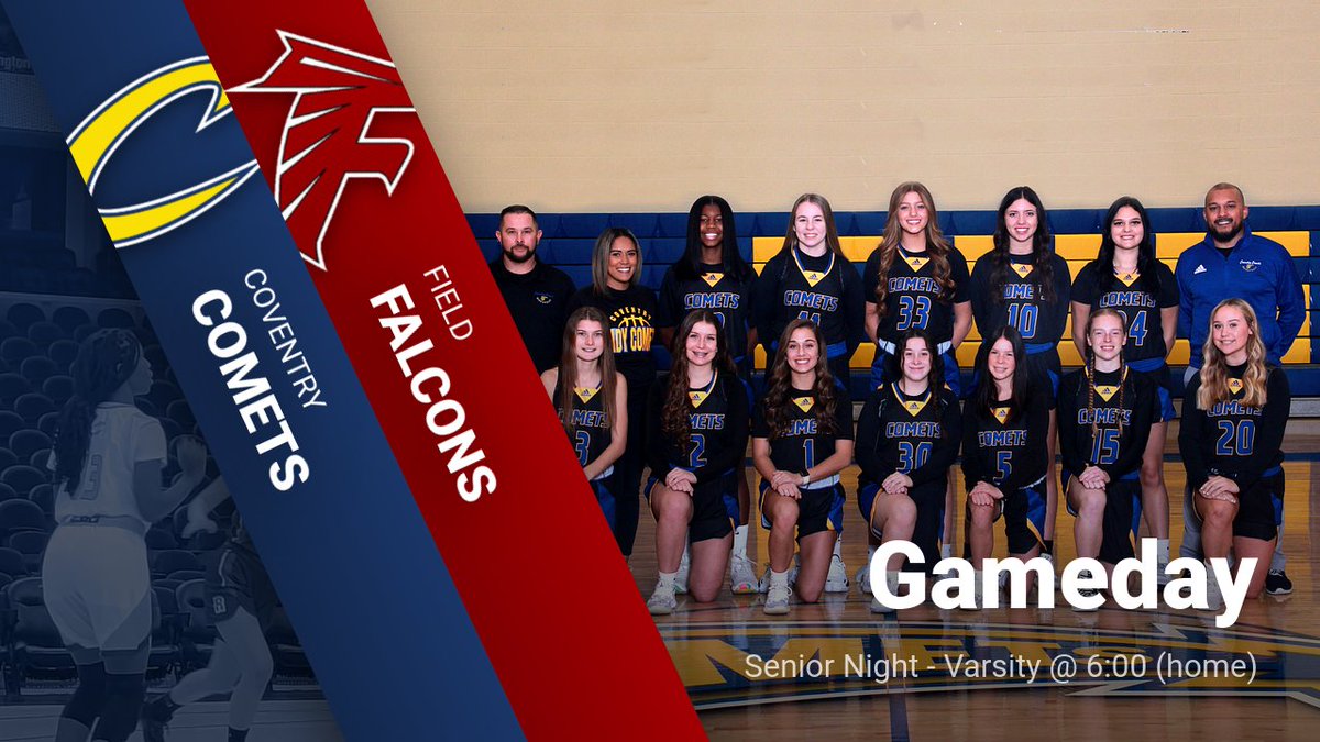 Senior Night!  Good luck lady Comets.
Tickets online:  no cash sales
coventryathletics.org/partner/28/eve…
No mask mandate