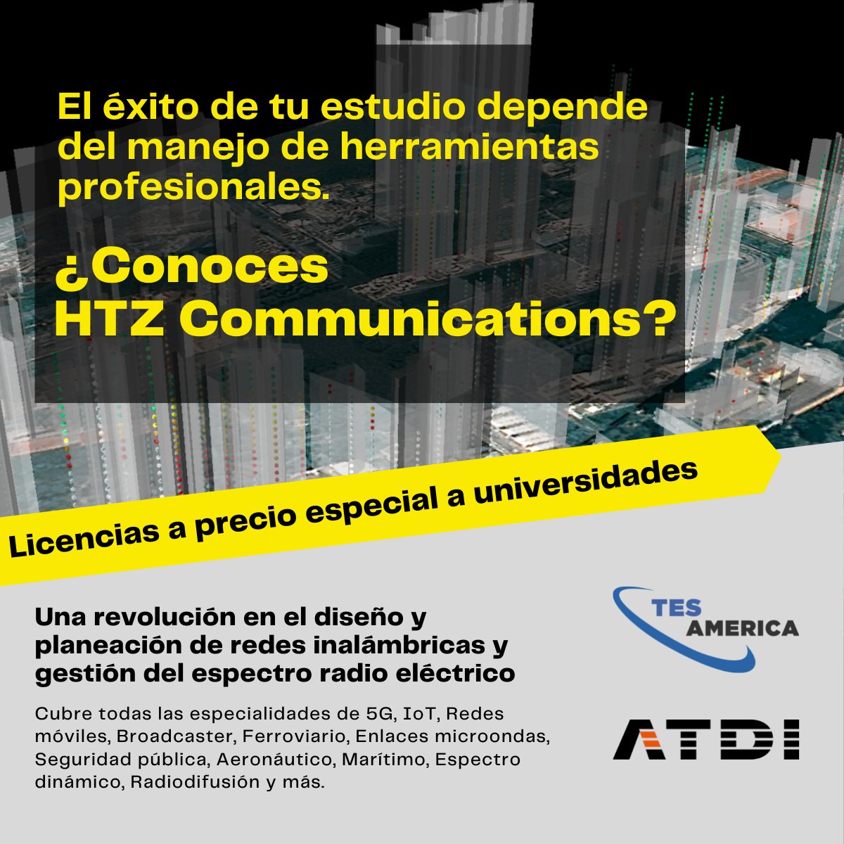 TesAmericaMX's tweet photo. No sufras con cálculos de antena por antena, punto por punto cuando puedes hacer optimizaciones en tiempo real.  Usa tu conocimiento para diseñar y que #HTZCommunications haga los cálculos.  Contáctanos info@tesamerica.com https://t.co/TbkDgtnFeJ