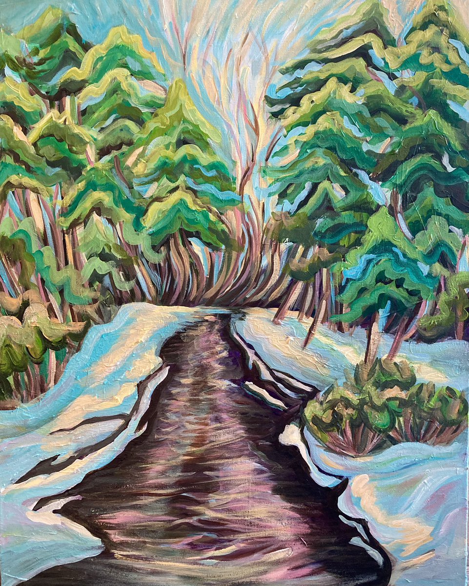 #MondayMotivation #MondayMorning #art #painting #landscape #acrylicpainting #forest #trees