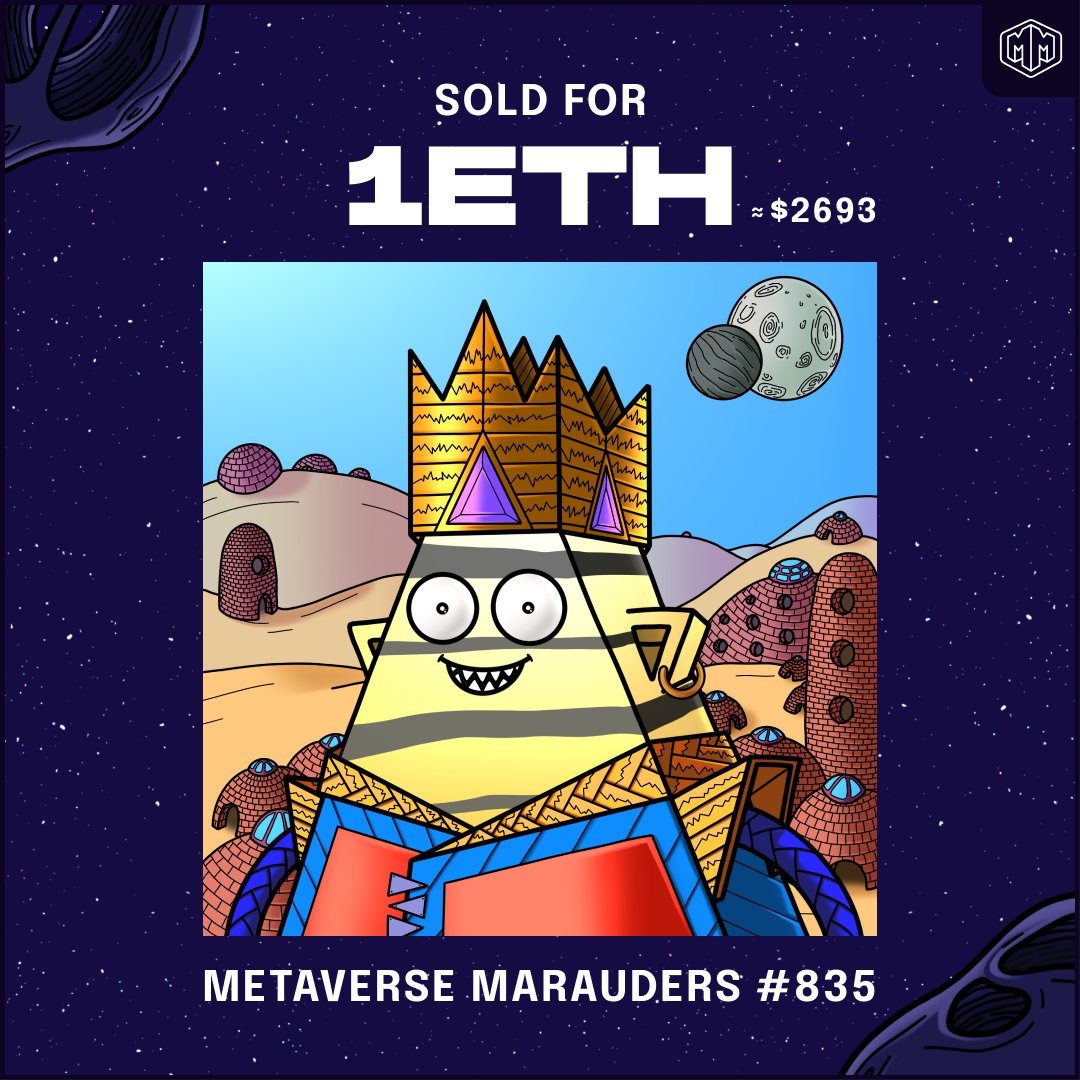 Marauder #835 just sold for 1ETH !
The journey has just begun 💫
#MaraudersNeverForget