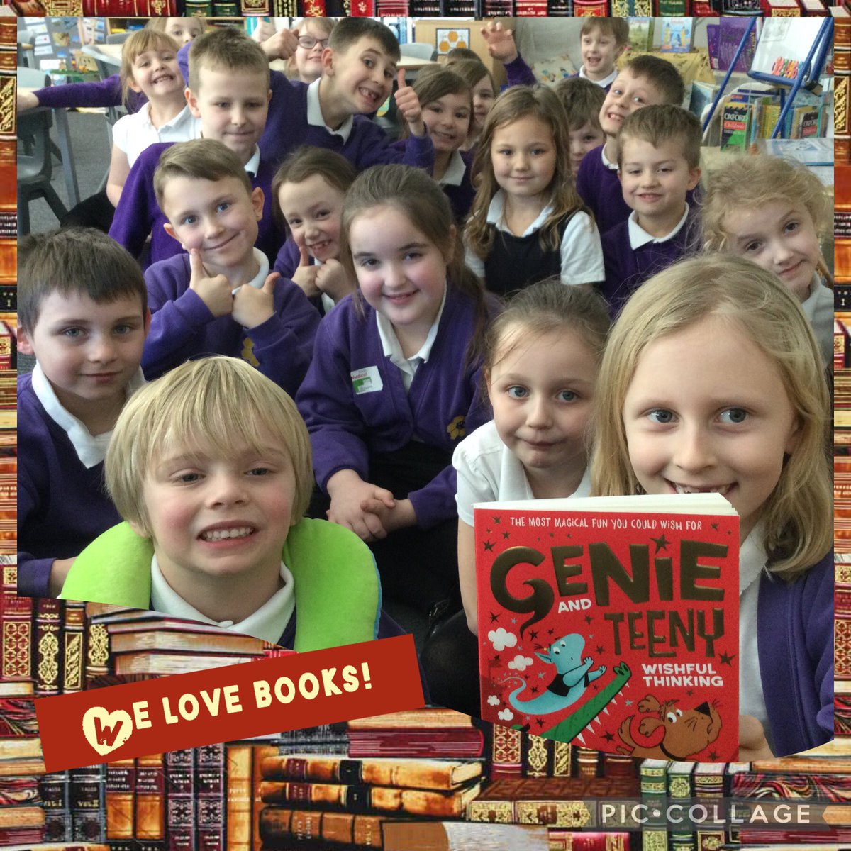 LaceyfieldKS1's tweet photo. The Powerful, Purple Penguins couldn’t wait to start reading the sequel to their favourite book ‘Genie and Teeny’. What a great way to start #NationalStorytellingWeek! @StevenLenton #BeeyondBrilliant https://t.co/rQrcXjHyQ7