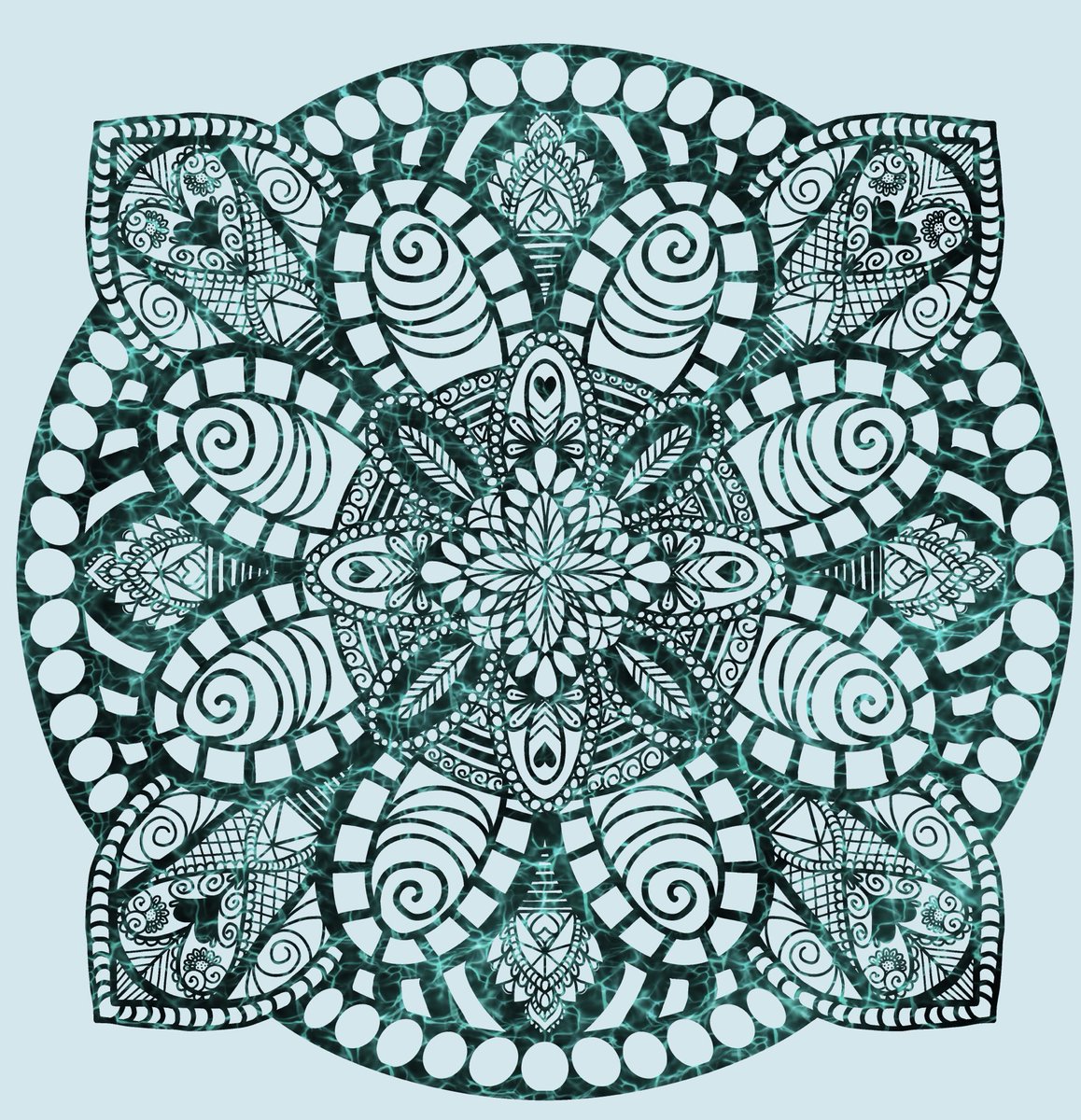 Mrs_Greenone's tweet photo. 1st time using Radial Symmetry in #ProCreate, I followed a YouTube Tutorial for Mandalas and this is what came out…I am excited to try again.
#twitternewb #ProCreateNewb #zentangle #mandala https://t.co/C5OHYTfkf5