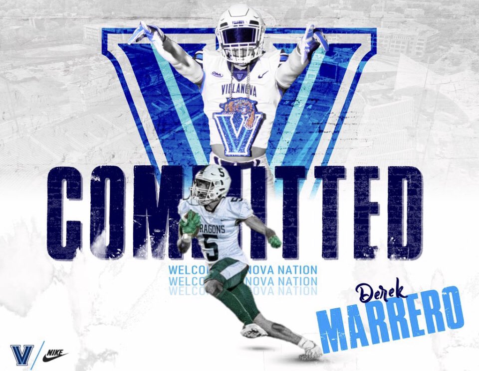 Feeling blessed and humbled to officially announce my commitment to continue my athletic/academic career at Villanova University! \\V//s up✌️#Taptherock @CwallFootball @TJLandisNovaFB @Coachlanese13 @KOT845_ @845Nation @MKramerTHR @NovaFbRecruit @CoachLang22 @coachferranteVU