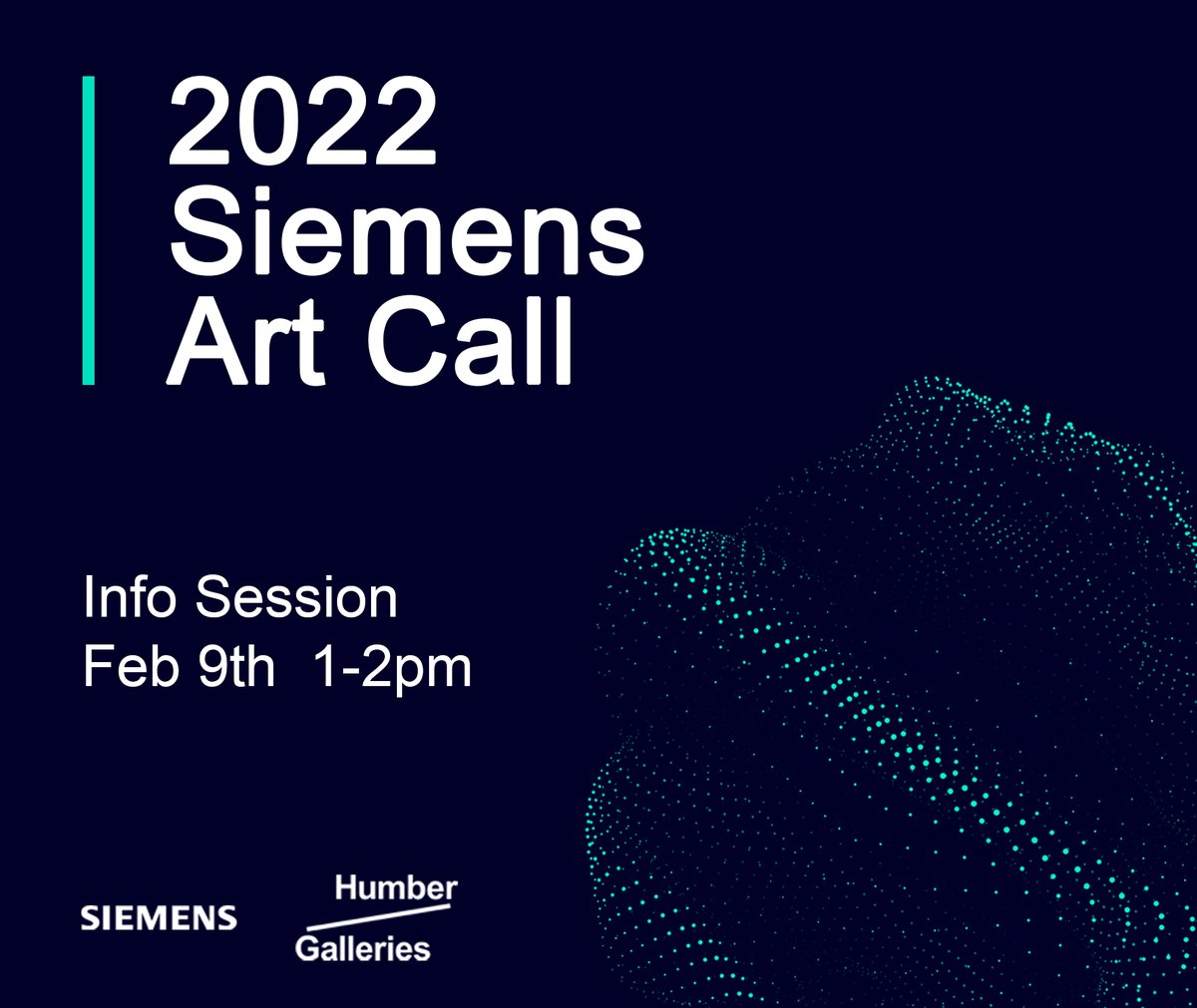 Hey @humbercollege & @guelphhumber students! Looking for some info about the 2022 @SiemensCanada Art Call? Join us on Feb 9 at 1pm pm to learn more & ask any questions you may have. Visit bit.ly/SiemensArtCall… & sign up today, it's free! #technologywithpurpose #artcompetition