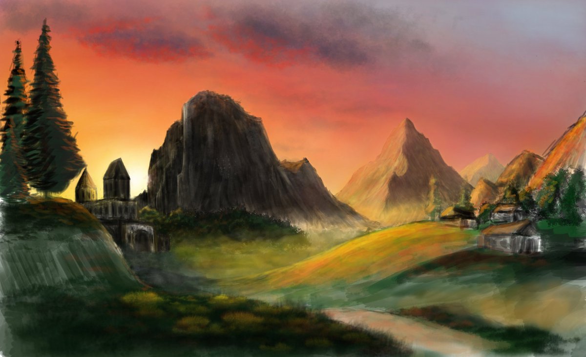 VladNikArtist's tweet photo. Sunset, fog... Aerial perspective... It will be a difficult job for me, but I hope that I will cope with this task. Sketch😉
#landscape #art #conceptart #sunset https://t.co/qFVd2R3aZf