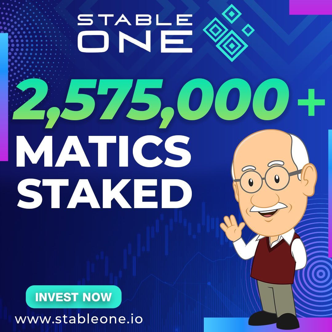 StableOneMatic's tweet photo. It’s a no brainier at this point!

Continuous growth at https://t.co/VEHSZTM7CL

Come join the family!

#Crypto
#StableOne
#MATIC
#Polygon https://t.co/f3FEghrcFz
