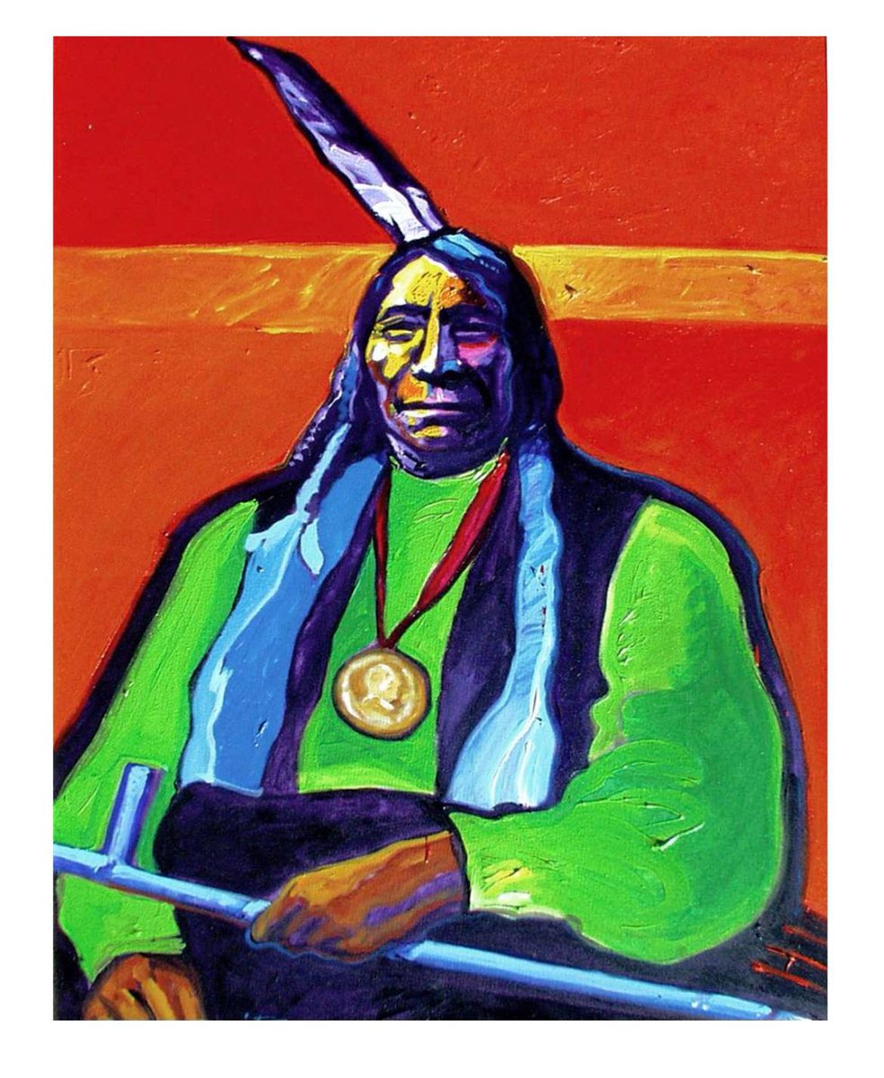 ventanafineart's tweet image. Now Available by John Nieto
**Chief Red Cloud 40" x 30" Acrylic
John Nieto (1936-2018) was one of America’s most influential contemporary artists. He painted saturated and vivid portraits of people and animals. ventanafineart.com/john-nieto
