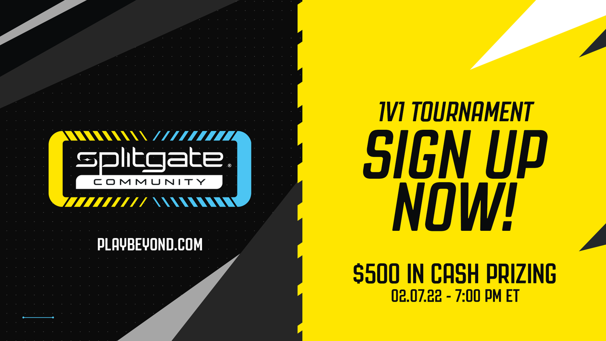 SGEsports's tweet photo. Attention solo @Splitgate players! Compete in the upcoming @Splitgate Community Open 1v1 Tournament and take home the bag.

💰 $500 Prize Pool
📅 Monday, February 7th
🕖 4PM PT | 7PM ET

Sign up: https://t.co/fXd2T0xKjK https://t.co/7iUuS93XuI